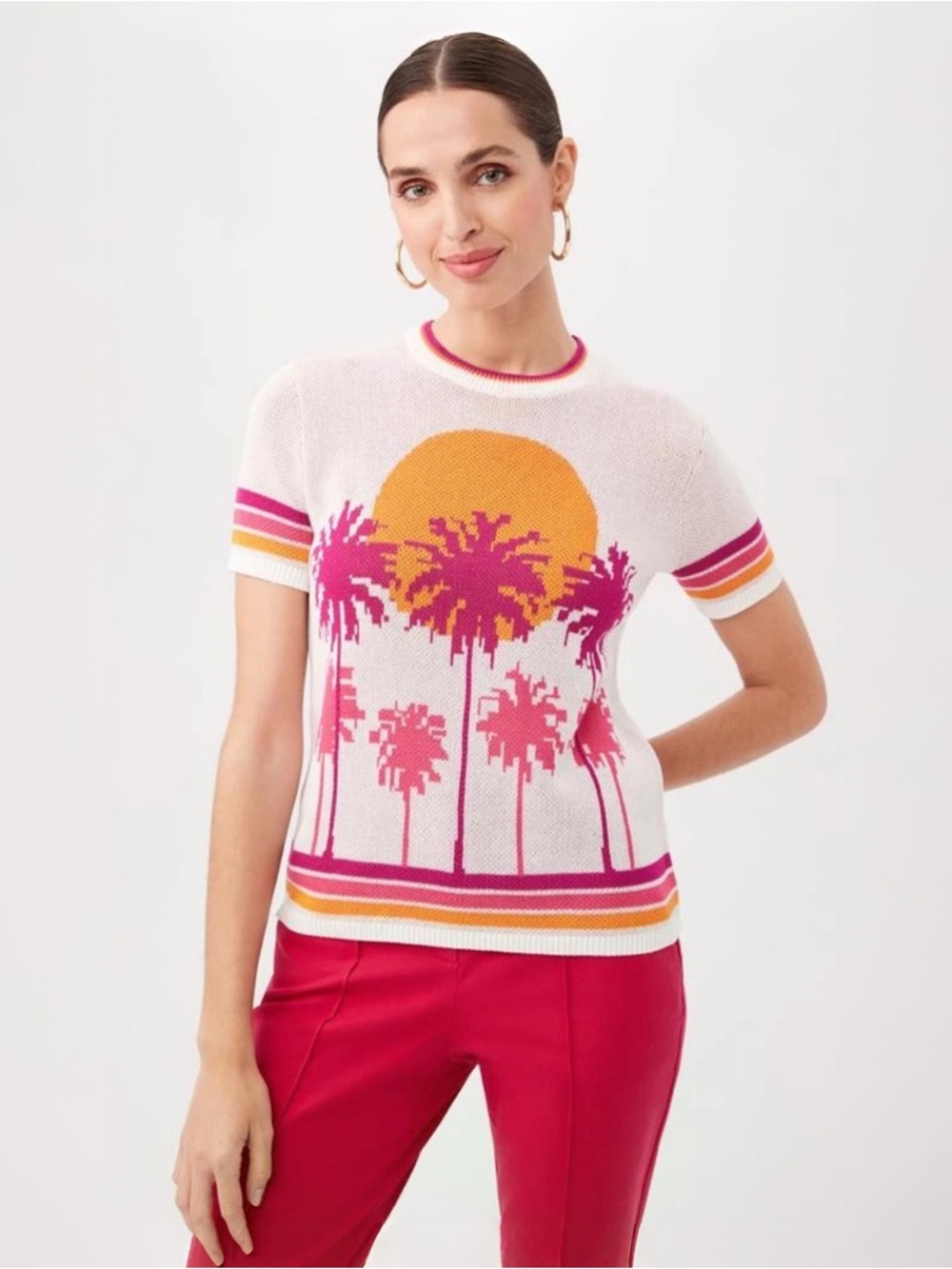 Trina Turk Mirage Crewneck Sweater Sz XS MSRP $228 NWT